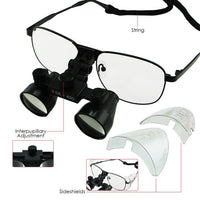 ILDL-769 3.5x Magnification Dental Loupes, Galilean Style Titanium Frame, Dental Surgical Medical Binocular, 60mm Field of View + 55mm Depth of Field +420mm Working Distance, Flip-Up Function Flexible Optical Glass Loupe Dentistry - Instrulife