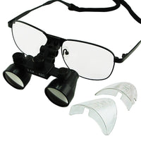 ILDL-769 3.5x Magnification Dental Loupes, Galilean Style Titanium Frame, Dental Surgical Medical Binocular, 60mm Field of View + 55mm Depth of Field +420mm Working Distance, Flip-Up Function Flexible Optical Glass Loupe Dentistry - Instrulife