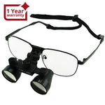 ILDL-769 3.5x Magnification Dental Loupes, Galilean Style Titanium Frame, Dental Surgical Medical Binocular, 60mm Field of View + 55mm Depth of Field +420mm Working Distance, Flip-Up Function Flexible Optical Glass Loupe Dentistry - Instrulife