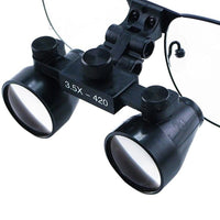 ILDL-769 3.5x Magnification Dental Loupes, Galilean Style Titanium Frame, Dental Surgical Medical Binocular, 60mm Field of View + 55mm Depth of Field +420mm Working Distance, Flip-Up Function Flexible Optical Glass Loupe Dentistry - Instrulife