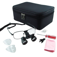 ILDL-769 3.5x Magnification Dental Loupes, Galilean Style Titanium Frame, Dental Surgical Medical Binocular, 60mm Field of View + 55mm Depth of Field +420mm Working Distance, Flip-Up Function Flexible Optical Glass Loupe Dentistry - Instrulife