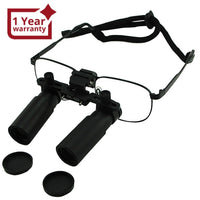 ILDL-770 6.0x Magnification Dental Loupes, Prismatic Keplerian Style Titanium Frame, Dental Surgical Medical Binocular 45mm Field of View + 25mm Depth of Field + 420mm Working Distance, Flip-Up Flexible Optical Glass Loupe Dentistry - Instrulife