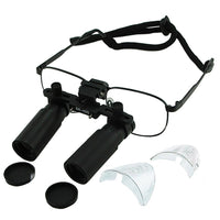 ILDL-770 6.0x Magnification Dental Loupes, Prismatic Keplerian Style Titanium Frame, Dental Surgical Medical Binocular 45mm Field of View + 25mm Depth of Field + 420mm Working Distance, Flip-Up Flexible Optical Glass Loupe Dentistry - Instrulife