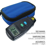 ILTA-828 Digital Laser Non-Contact Photo Tachometer RPM Measurer with LED Laser for HVAC Automotive Tool - Instrulife