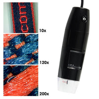 ILDM-729 USB Portable Digital Microscope 10x - 200x Magnification 8 LED, Handheld Video Recording with Stand, Photo, High Resolution - Instrulife