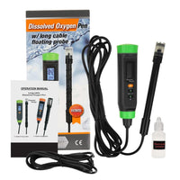 ILWQ-383 Digital Rechargeable DO Meter Dissolved Oxygen Tester with Floating Probe Long Cable Electrode, ATC - Instrulife