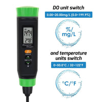 ILWQ-383 Digital Rechargeable DO Meter Dissolved Oxygen Tester with Floating Probe Long Cable Electrode, ATC - Instrulife