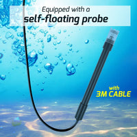 ILWQ-383 Digital Rechargeable DO Meter Dissolved Oxygen Tester with Floating Probe Long Cable Electrode, ATC - Instrulife