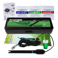 ILWQ-87 0-14 pH Electrode Probe BNC Connector, 300cm Cable for PH Meter Monitor Controller Test Sensor, Replacement Kit for Aquarium Hydroponics Plant Pool Spa - Instrulife