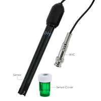 ILWQ-87 0-14 pH Electrode Probe BNC Connector, 300cm Cable for PH Meter Monitor Controller Test Sensor, Replacement Kit for Aquarium Hydroponics Plant Pool Spa - Instrulife