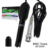 ILWQ-88 PH Probe with BNC Connector, 150cm Long Cable 0-14pH Test Sensor Electrode for PH Meter Monitor Controller, Replacement Kit for Aquarium Hydroponics Plant Pool Spa - Instrulife