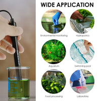 ILWQ-312 High Accuracy pH Electrode with Calibration Powder, 0-14 pH Probe with BNC Connector & 300cm Cable for Wide Application - Instrulife