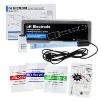 ILWQ-313 Accurate & Fast Combination pH Electrode w/ Long BNC Connector Cable & Calibration Powder, 0~14 pH Measurement Range for Sea Water and Acid Rain - Instrulife