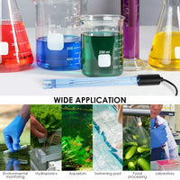 ILWQ-313 Accurate & Fast Combination pH Electrode w/ Long BNC Connector Cable & Calibration Powder, 0~14 pH Measurement Range for Sea Water and Acid Rain - Instrulife