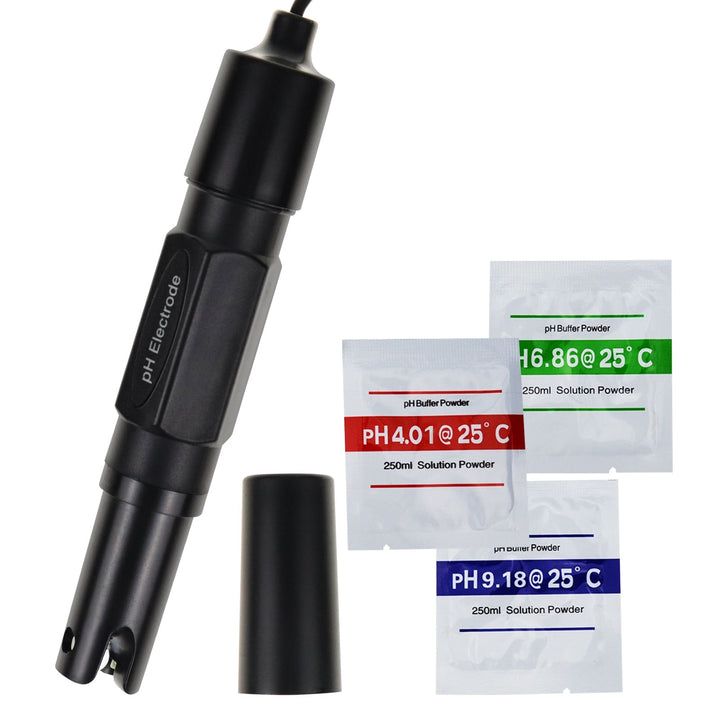 ILOP-367 pH Electrode Probe BNC Connector 200cm Long Cable for PH Meter Monitor Controller Test Sensor, Replaceable for Aquarium Hydroponics Plant Pool Spa - Instrulife
