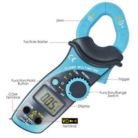 ILMU-1007 Digital Auto Range Clamp Multimeter AC DC Voltage Current Tester LCD Display CE Marking - Instrulife