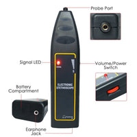 ILES-1010 Electronic Stethoscope Car Truck Automotive Noise Sensor Finder LED Indicator 100Hz~10kHz Range - Instrulife