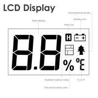 ILMM-1015 Digital Wood & Building Material Moisture Meter Tester w/ LED Indicator, Sawn Timber Cardboard Paper Mortar Concrete Plaster Environment Temperature, for Woodworking Woodworker Handcrafter - Instrulife