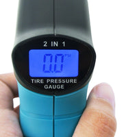 ILAU-1017 Digital 2-in-1 Car Motor Tire Pressure Gauge Measure + Tire Veins Depth CE Marking LCD Display - Instrulife