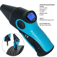 ILAU-1017 Digital 2-in-1 Car Motor Tire Pressure Gauge Measure + Tire Veins Depth CE Marking LCD Display - Instrulife