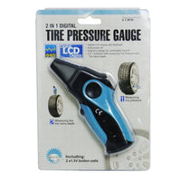 ILAU-1017 Digital 2-in-1 Car Motor Tire Pressure Gauge Measure + Tire Veins Depth CE Marking LCD Display - Instrulife