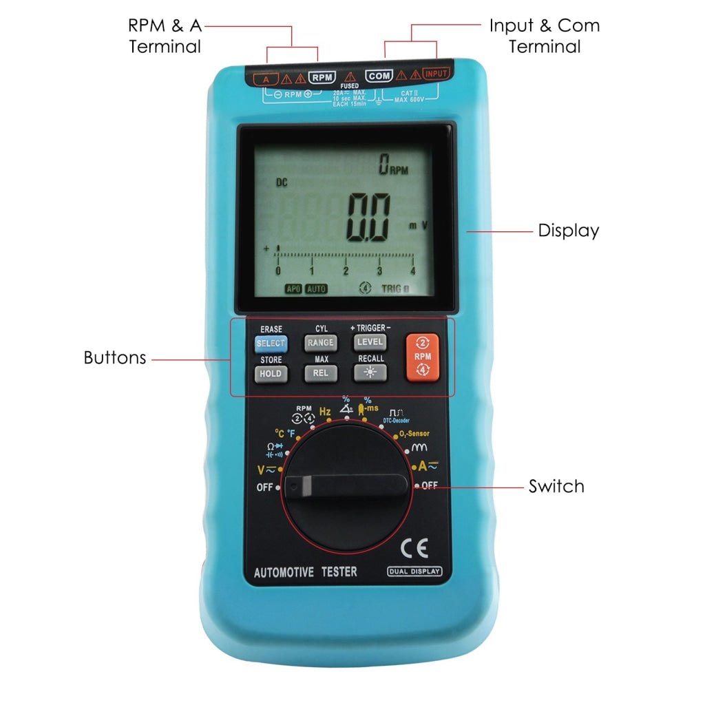 Dpf Light Instrument Multimeter ILMU-1024 Automotive Multimeter Scan Car Engine Analyzer RPM Voltage ...