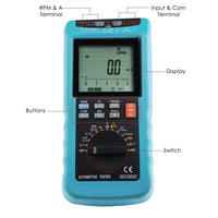 ILMU-1024 Automotive Multimeter Scan Car Engine Analyzer RPM Voltage Current Dwell Angle w/ Buzzer - Instrulife