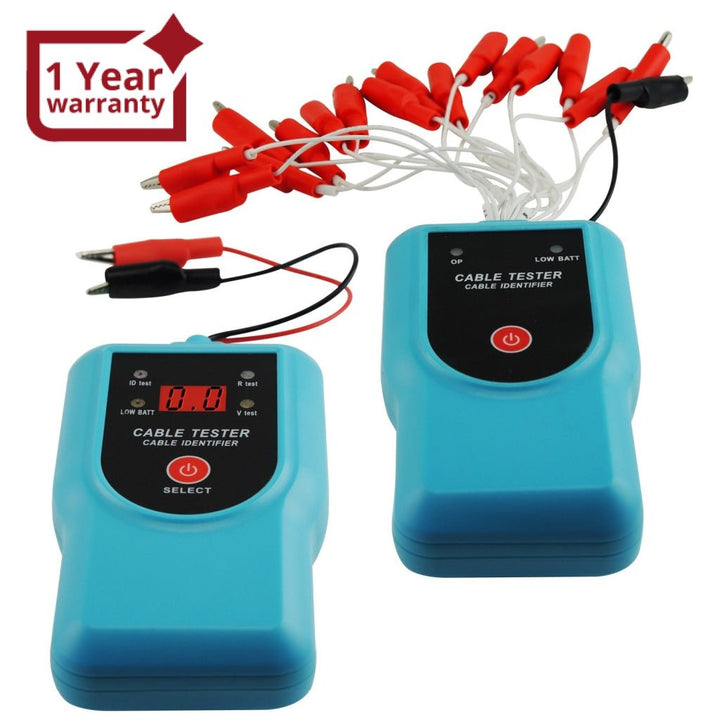 ILCT-1031 Transmitter & Receiver Cable Tester Identifier Alligator Clip Test DC Voltage Continuity Overload Protection - Instrulife