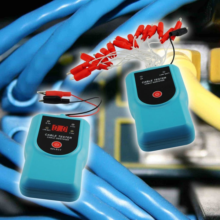 ILCT-1031 Transmitter & Receiver Cable Tester Identifier Alligator Clip Test DC Voltage Continuity Overload Protection - Instrulife