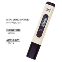 ILWQ-772 Digital EC Conductivity Meter Tester Water 0~1999 us/cm with ATC & Electrode - Instrulife