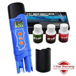 ILWQ-226 -in-1 Conductivity EC & pH & Temperature Meter Multi-parameter Tester Digital Pen ATC, Water Quality Test Analyze Calibration Kit, 0.01mS/cm Resolution, Aquarium Hydroponics Tank Pool Lab Spa - Instrulife
