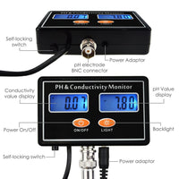 ILWQ-231 Online PH & EC Conductivity Monitor Meter Tester ATC, Water Quality Real-time Continuous Monitoring, Rechargeable, for Aquaculture, Aquarium, Pond, Hydroponics - Instrulife