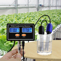 ILWQ-231 Online PH & EC Conductivity Monitor Meter Tester ATC, Water Quality Real-time Continuous Monitoring, Rechargeable, for Aquaculture, Aquarium, Pond, Hydroponics - Instrulife