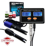 ILWQ-231 Online PH & EC Conductivity Monitor Meter Tester ATC, Water Quality Real-time Continuous Monitoring, Rechargeable, for Aquaculture, Aquarium, Pond, Hydroponics - Instrulife