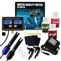 ILWQ-231 Online PH & EC Conductivity Monitor Meter Tester ATC, Water Quality Real-time Continuous Monitoring, Rechargeable, for Aquaculture, Aquarium, Pond, Hydroponics - Instrulife