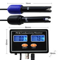 ILWQ-231 Online PH & EC Conductivity Monitor Meter Tester ATC, Water Quality Real-time Continuous Monitoring, Rechargeable, for Aquaculture, Aquarium, Pond, Hydroponics - Instrulife