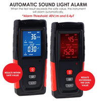 ILEM-280 Digital EMF Tester Electric and Magnetic Field Radiation Detector Temperature Measure with Color-screen Display and Rechargeable Battery Handheld Tool - Instrulife