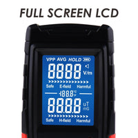ILEM-280 Digital EMF Tester Electric and Magnetic Field Radiation Detector Temperature Measure with Color-screen Display and Rechargeable Battery Handheld Tool - Instrulife