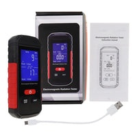 ILEM-347 Handheld EMF Meter Electromagnetic Radiation Detector 5Hz~3.5GHz Rechargeable EMF Detector Temperature Tester for Ghost Hunting EMF Radiation Detecting - Instrulife