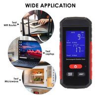 ILEM-347 Handheld EMF Meter Electromagnetic Radiation Detector 5Hz~3.5GHz Rechargeable EMF Detector Temperature Tester for Ghost Hunting EMF Radiation Detecting - Instrulife
