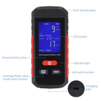 ILEM-347 Handheld EMF Meter Electromagnetic Radiation Detector 5Hz~3.5GHz Rechargeable EMF Detector Temperature Tester for Ghost Hunting EMF Radiation Detecting - Instrulife