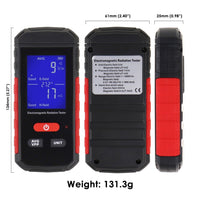 ILEM-347 Handheld EMF Meter Electromagnetic Radiation Detector 5Hz~3.5GHz Rechargeable EMF Detector Temperature Tester for Ghost Hunting EMF Radiation Detecting - Instrulife