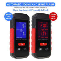 ILEM-347 Handheld EMF Meter Electromagnetic Radiation Detector 5Hz~3.5GHz Rechargeable EMF Detector Temperature Tester for Ghost Hunting EMF Radiation Detecting - Instrulife