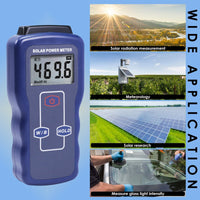 ILEM-427 Solar Power Meter Sun Light Radiation Testing for Solar Energy Research Meteorology Agriculture Sun Light Energy Measuring Tool - Instrulife