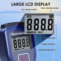 ILEM-427 Solar Power Meter Sun Light Radiation Testing for Solar Energy Research Meteorology Agriculture Sun Light Energy Measuring Tool - Instrulife