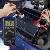 ILAU-214 Auto-Ranging LCD Digital Multimeter Engine Analyzer Tester DCV/ACV, RPM Tachometer, Dwell Angle, Current, Temperature, Resistance, Diode Continuity Test, Pulse Width - Instrulife