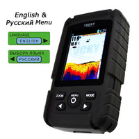 ILFF-55LiC 2-in-1 LUCKY Fishfinder Wireless/Wired Sensor English/Russian Menu 328ft/100m Waterproof Monitor Rechargeable Battery - Instrulife
