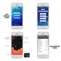 ILFF-10 70M WIFI Fishfinder Sonar IOS Android Fish Finder 147 FEET (45 Meters) with Neoprene Bag - Instrulife