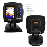 ILFF-138_CWLS LUCKY Color Display Boat Fish Finder Wireless Remote Control 300m/ 980ft Fishing Wireless Operating Range, 100m Depth Range, With Zoom Function, Shallow & Fish Alarm, Salt & Fresh Water, Ocean, Sea, River, Lake, Icy Water - Instrulife
