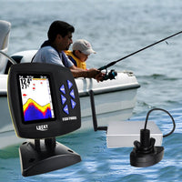 ILFF-138_CWLS LUCKY Color Display Boat Fish Finder Wireless Remote Control 300m/ 980ft Fishing Wireless Operating Range, 100m Depth Range, With Zoom Function, Shallow & Fish Alarm, Salt & Fresh Water, Ocean, Sea, River, Lake, Icy Water - Instrulife